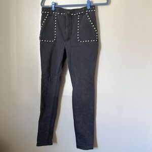 Express High Rise Studded Skinny Jeans